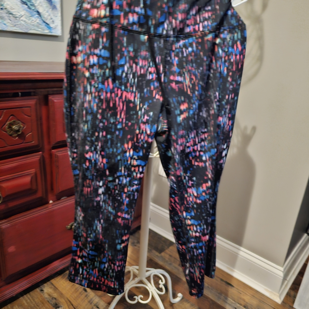 Danskin Black and Multicolor Leggings